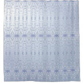 Blauwe decoratieve douchegordijn (Voorkant)