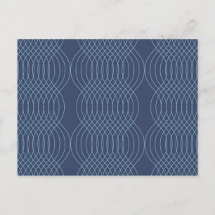 Blauwe, decoratieve, eenvoudige, moderne, trendy g briefkaart