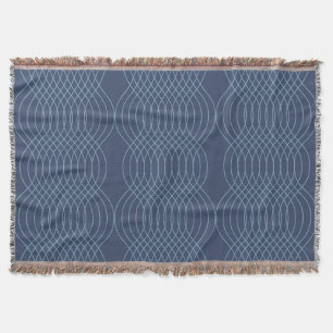 Blauwe, decoratieve, eenvoudige, moderne, trendy g deken
