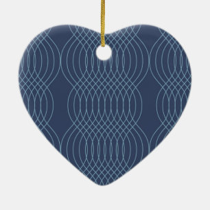 Blauwe, decoratieve, eenvoudige, moderne, trendy g keramisch ornament