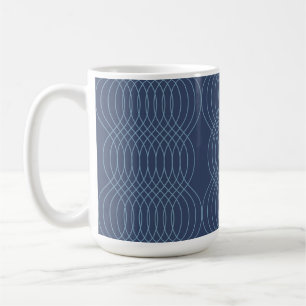 Blauwe, decoratieve, eenvoudige, moderne, trendy g koffiemok