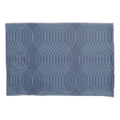 Blauwe, decoratieve, eenvoudige, moderne, trendy g kussensloop (Voorkant)