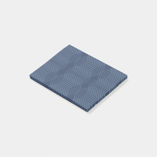 Blauwe, decoratieve, eenvoudige, moderne, trendy g post-it® notes (Schuin)