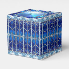 Blauwe decoratieve feestelijkheidsdoos bedankdoosjes