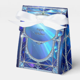 Blauwe decoratieve feestelijkheidsfavorietendoos bedankdoosjes
