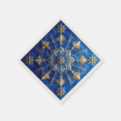 Blauwe decoratieve feestserviet servet (Hoek)