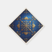 Blauwe decoratieve feestserviet servet (Hoek)