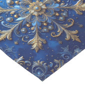 Blauwe decoratieve feesttafel loper (Hoek)