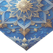 Blauwe decoratieve feesttafel loper (Hoek)