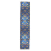 Blauwe decoratieve feesttafel loper (Voorkant)