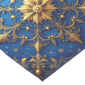 Blauwe decoratieve feesttafel loper (Hoek)