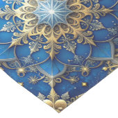 Blauwe decoratieve feesttafel runner medium tafelloper (Hoek)