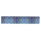 Blauwe decoratieve feesttafel runner medium tafelloper (Horizontaal)