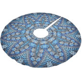 Blauwe decoratieve kerstboomrok kerstboom rok (Gekanteld)