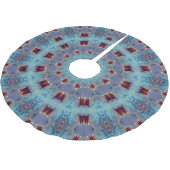 Blauwe decoratieve kerstboomzoom kerstboom rok (Gekanteld)