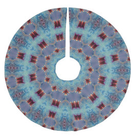 Blauwe decoratieve kerstboomzoom kerstboom rok