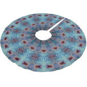 Blauwe decoratieve kerstboomzoom kerstboom rok (Gekanteld)