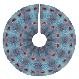 Blauwe decoratieve kerstboomzoom kerstboom rok