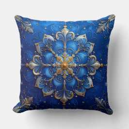Blauwe decoratieve kerstkussenhoes kussen