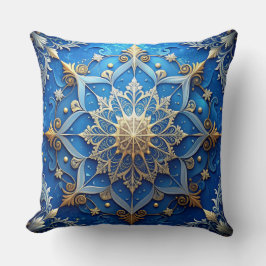 Blauwe decoratieve kerstkussenhoes kussen