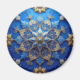 Blauwe decoratieve kerstvakantie magneet