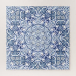 Blauwe decoratieve legpuzzel