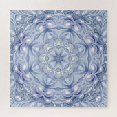 Blauwe decoratieve legpuzzel (Horizontaal)