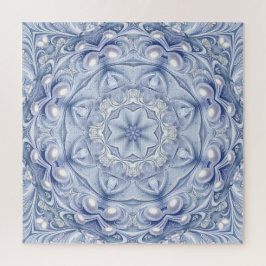 Blauwe decoratieve legpuzzel