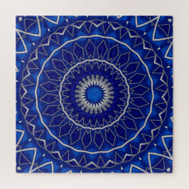 Blauwe decoratieve legpuzzel