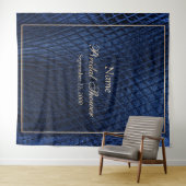Blauwe decoratieve moderne fotobackdrop-tapijt wandkleed (In Situ (horizontaal))