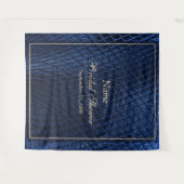 Blauwe decoratieve moderne fotobackdrop-tapijt wandkleed (Voorkant (horizontaal))