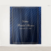 Blauwe decoratieve moderne fotobackdrop-tapijt wandkleed (Voorkant)