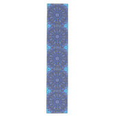 Blauwe decoratieve tafelloper (Voorkant)