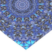 Blauwe decoratieve tafelloper (Hoek)