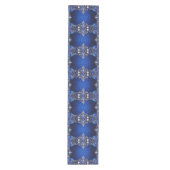 Blauwe decoratieve tafelloper (Voorkant)