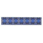 Blauwe decoratieve tafelloper (Horizontaal)