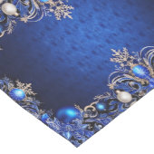 Blauwe decoratieve tafelloper (Hoek)