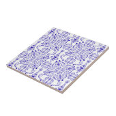 Blauwe decoratieve tegel tegeltje (Zijkant)
