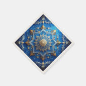 Blauwe decoratieve vakantie servet (Hoek)