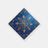 Blauwe decoratieve vakantie servetten (Hoek)