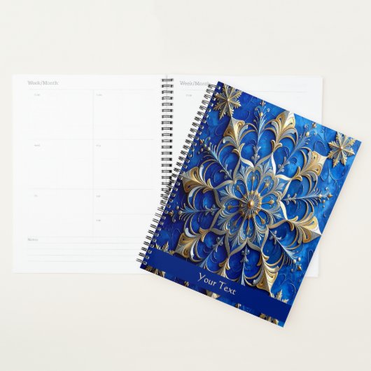 Blauwe decoratieve vakantieplanner planner (Display)