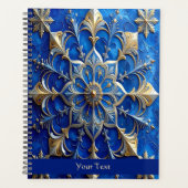 Blauwe decoratieve vakantieplanner planner (Voorkant)