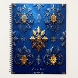 Blauwe decoratieve vakantieplanner planner