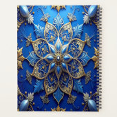 Blauwe decoratieve vakantieplanner planner (Achterkant)