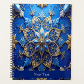 Blauwe decoratieve vakantieplanner planner (Voorkant)