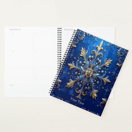 Blauwe decoratieve vakantieplanner planner (Display)