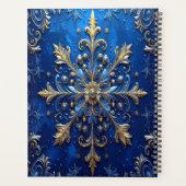 Blauwe decoratieve vakantieplanner planner (Achterkant)