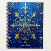 Blauwe decoratieve vakantieplanner planner (Voorkant)