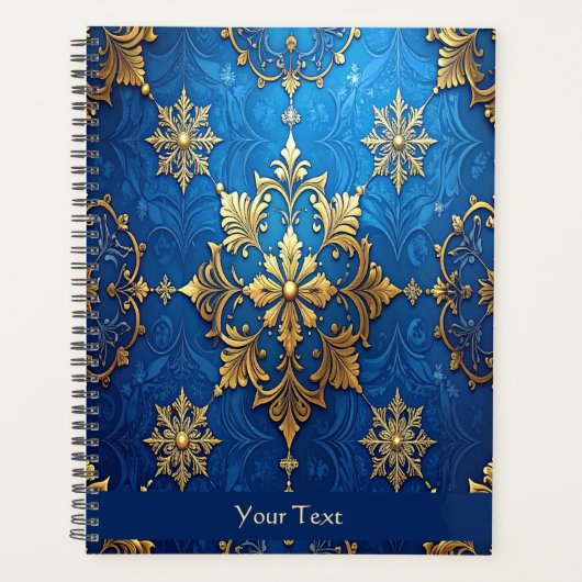 Blauwe decoratieve vakantieplanner planner (Voorkant)