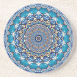 Blauwe decoratieve zandstenen onderzetter